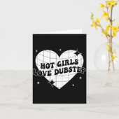 Carte Hot Girls Love Dubstep Funny Music Quote  (Fleur jaune)