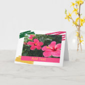 Carte Hot Pink Hibiscus (Fleur jaune)