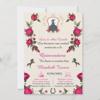 Carte Hot Pink Simplicité invitation, Charro Western