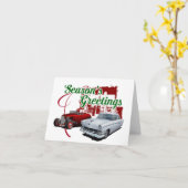 Carte Hot rod de Joyeuses Fêtes (Fleur jaune)