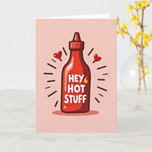 Carte Hot Sauce Hey Hot Stuff Card (Fleur jaune)