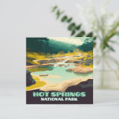 Carte Hot Springs National Park Arkansas Vintage Retro (Debout devant)
