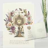 Carte Hôte eucharistique catholique Prière des Écritures