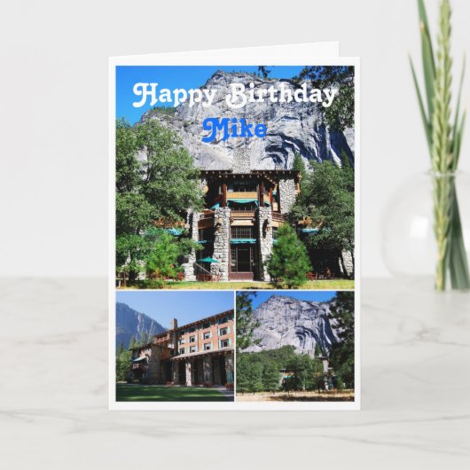 Carte Hôtel Yosemite d'Ahwahnee de joyeux anniversaire (Devant)