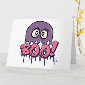 Carte Hou hou effrayant (Fleur jaune)