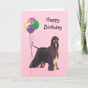 Carte Hound Afghan, Ballons d'anniversaire