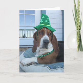 Carte Hound Basset de la Saint-Patrick