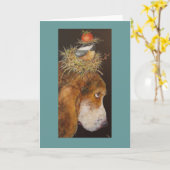 Carte Hound et Poule (Fleur jaune)