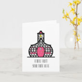 Carte Houndstooth Schoolhouse (Fleur jaune)