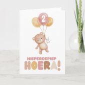 Carte Houpla Nounours Ballons Anniversaire (Devant)