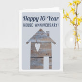 Carte Houseaversary de dix ans heureux (Fleur jaune)