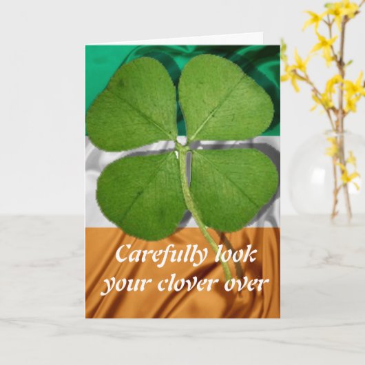 Carte Housse à quatre feuilles (Fleur jaune)