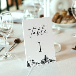 Carte Houston Skyline Table Numéro 3.5x5<br><div class="desc">La collection Skyline est un étonnant assortiment de skylines méticuleusement esquissés qui capturent l'essence des paysages urbains emblématiques. Parfait pour les mariages métropolitains ou les mariages de destination,  cette collection incarne le charme intemporel des paysages urbains et apporte une touche élégante à votre journée spéciale.</div>