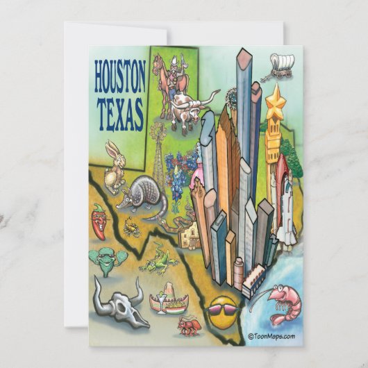 Carte Houston Texas (Devant)