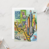 Carte Houston Texas (Devant/Arrière en situation)