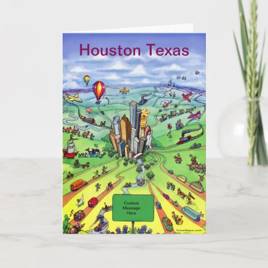 Carte Houston Texas (Devant)