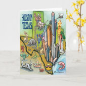 Carte Houston Texas (Fleur jaune)