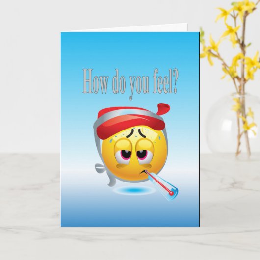 Carte How do you feel? (Fleur jaune)
