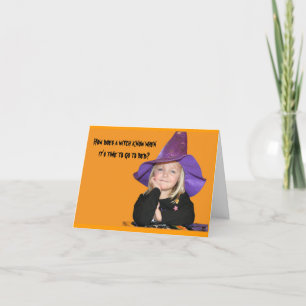 Carte How Does a Witch Know When It's Time for Bed ?