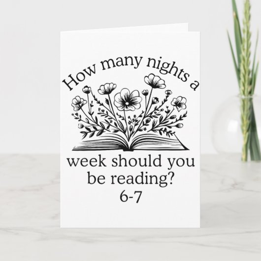 Carte How Many Night A Week Should You Be Reading 67 Mem (Devant)