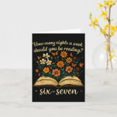 Carte How Many Night A Week Should You Be Reading 67 Mem (Fleur jaune)