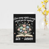 Carte How Many Night A Week Should You Be Reading 67 Mem (Fleur jaune)
