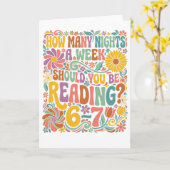 Carte How Many Nights a Week Should You Be Reading? 67 (Fleur jaune)