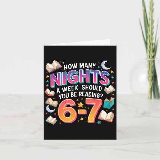 Carte How Many Nights A Week Should You Be Reading 6–7 M (Devant)