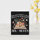 Carte How Many Nights A Week Should You Be Reading 6-7 S (Fleur jaune)