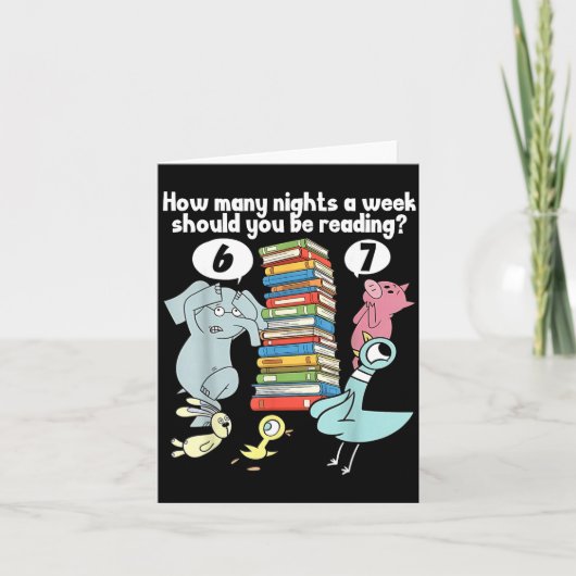 Carte How Many Nights A Week Should You Be Reading 6–7 T (Devant)