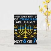 Carte How Many Nights Of Chanukah_ 6 7 Funny Jewish Meme (Fleur jaune)