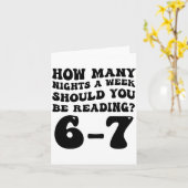 Carte How Many Nights Reading 6 7 Funny Groovy Meme Quot (Fleur jaune)