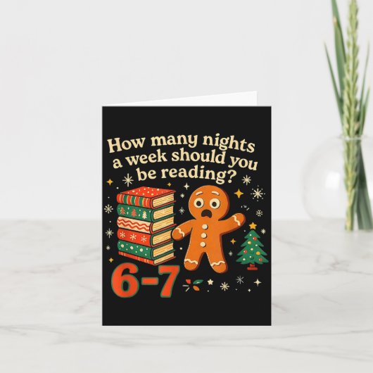 Carte How Many Nights Should You Be Reading 6 7 Gingerbr (Devant)
