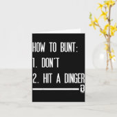 Carte How To Bunt 1 Don't 2 Hit A Dinger  (Fleur jaune)
