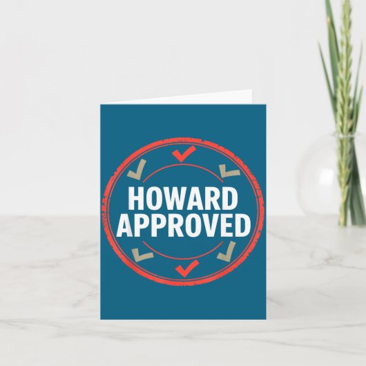 Carte Howard a approuvé (Devant)