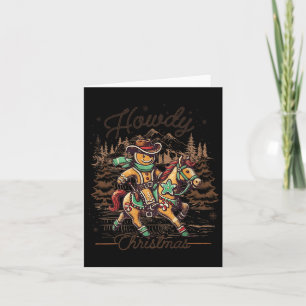 Carte Howdy Christmas Gingerbread Homme Cowboy Ride Hors