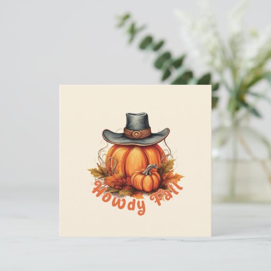 Carte Howdy Fall (Debout devant)