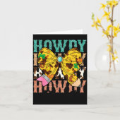 Carte Howdy Pre-k 1st Grade Teacher Western Cowboy Cowgi (Fleur jaune)