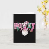 Carte Howdy Santa Claus Pink Noël Pays Cowboy Sa (Fleur jaune)