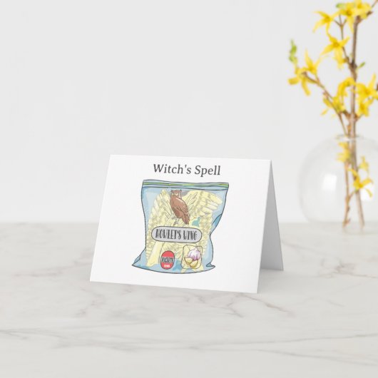 Carte HOWLETS WING Macbeth sorcières sort. (Fleur jaune)