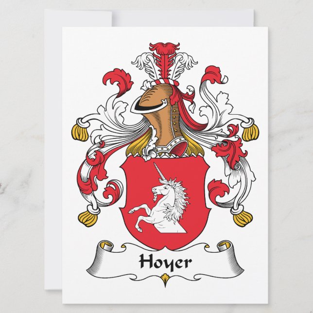 Carte Hoyer Family Crest (Devant)