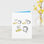 Carte HTC Épi de maïs et tasse à café (Fleur jaune)