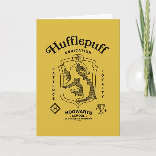 Carte HUFFLEPUFF™ Dedication Patience Loyalty Crest (Devant)