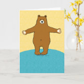 Carte Hug d'ours gratuit (Fleur jaune)
