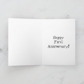 CARTE HUG ROMANCE/OMBRE SUR "NOTRE 1ER ANNIVERSAIRE" (Intérieur)