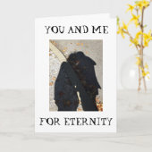 CARTE HUG ROMANCE/OMBRE SUR "NOTRE 1ER ANNIVERSAIRE" (Fleur jaune)