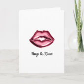 Carte Hugs Baisers Lièvres (Devant)