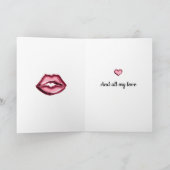 Carte Hugs Baisers Lièvres (Intérieur)