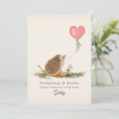 Carte Hugs de haies et baisers Champignon de haies Valen (Debout devant)