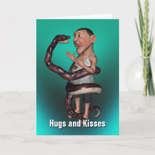 Carte Hugs et baisers Anniversaire